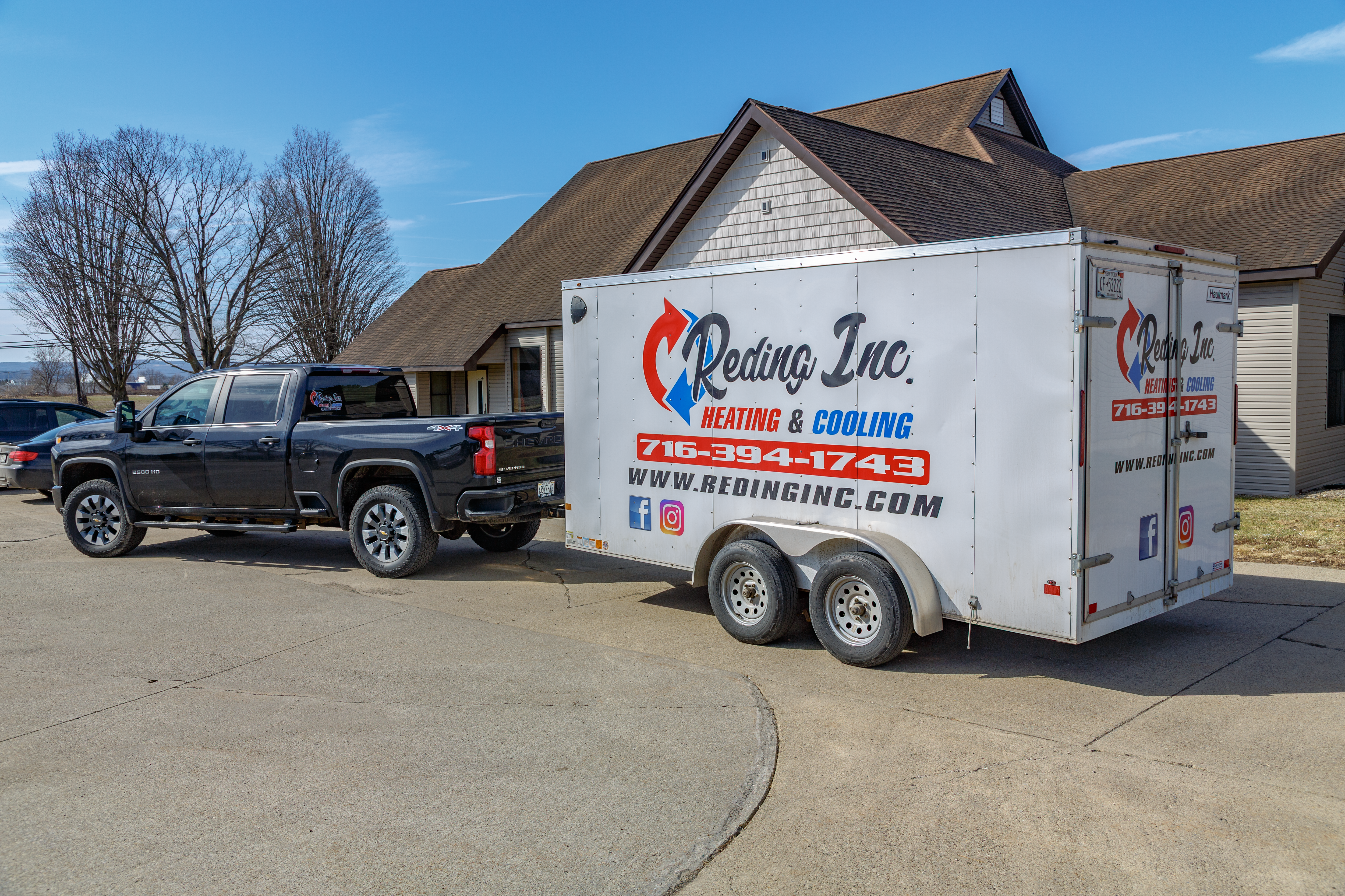 JJM Mechanical Group’s van parked at Discovery Place in Burnaby, BC for a tankless water heater installation