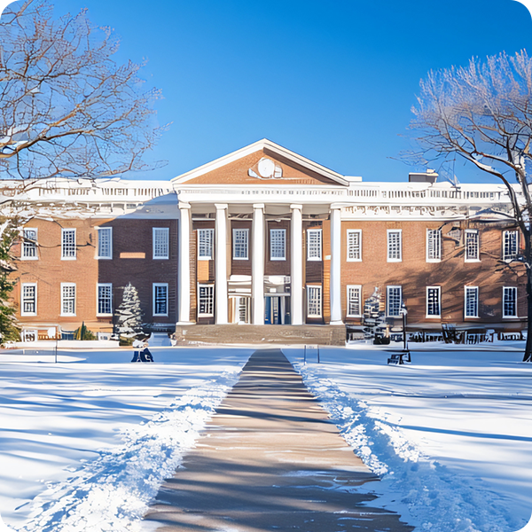 university building heated with commercial boiler