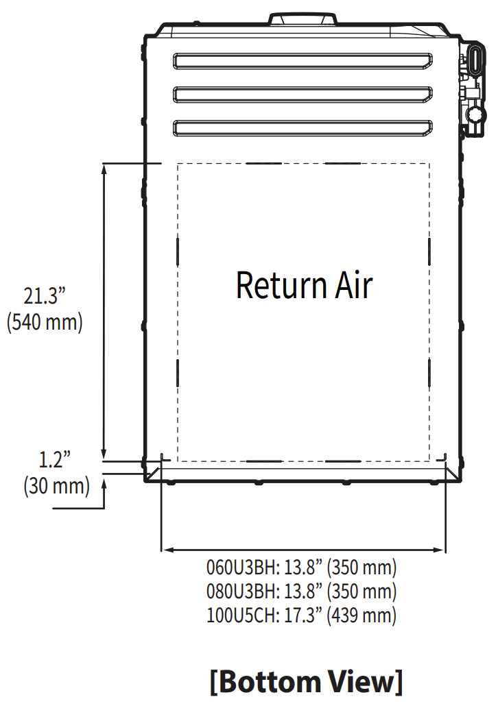 Npf700-up-returnair-bottom-view