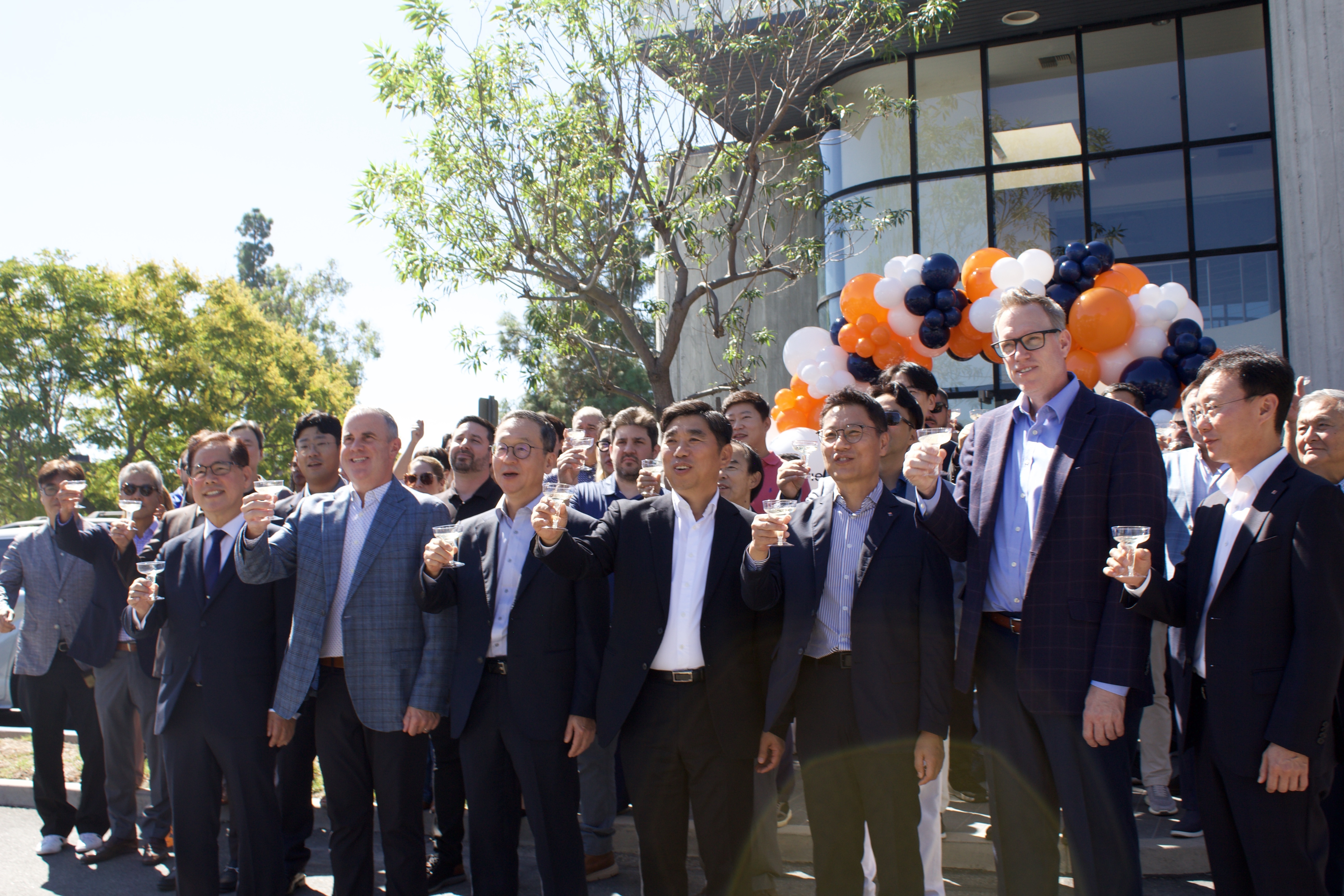Guests celebrate the opening of Navien's Innovation Center and Training Academy in Irvine, California