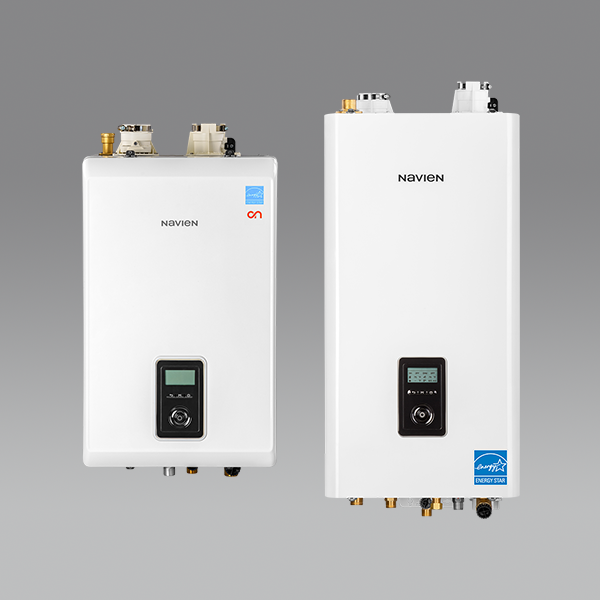 Navien NCB-H and NFC-H tankless combination boilers side by side