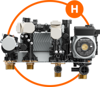 built-in hot water module